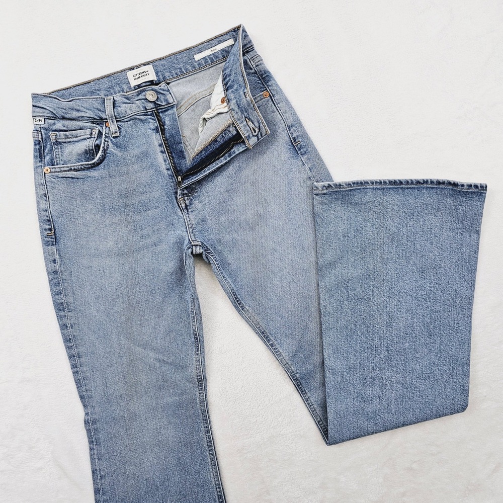 Citizens of Humanity Isola Flare Jeans Womens 25 Light Blue High Rise Chic Boho